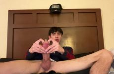 Vasistone – jerking my fat cock into a condom