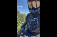 Jack Vermeulen jerks off on his dirt bike